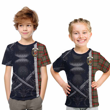 MacGill (MakGill) Tartan Kid T-Shirt with Family Crest Cross Sword Thistle Celtic Vibes Youth XL Size14 - Tartan Vibes Clothing