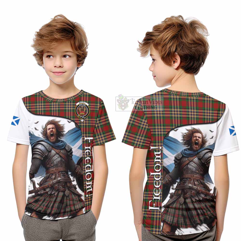 Tartan Vibes Clothing MacGill (MakGill) Crest Tartan Kid T-Shirt Inspired by the Freedom of Scottish Warrior