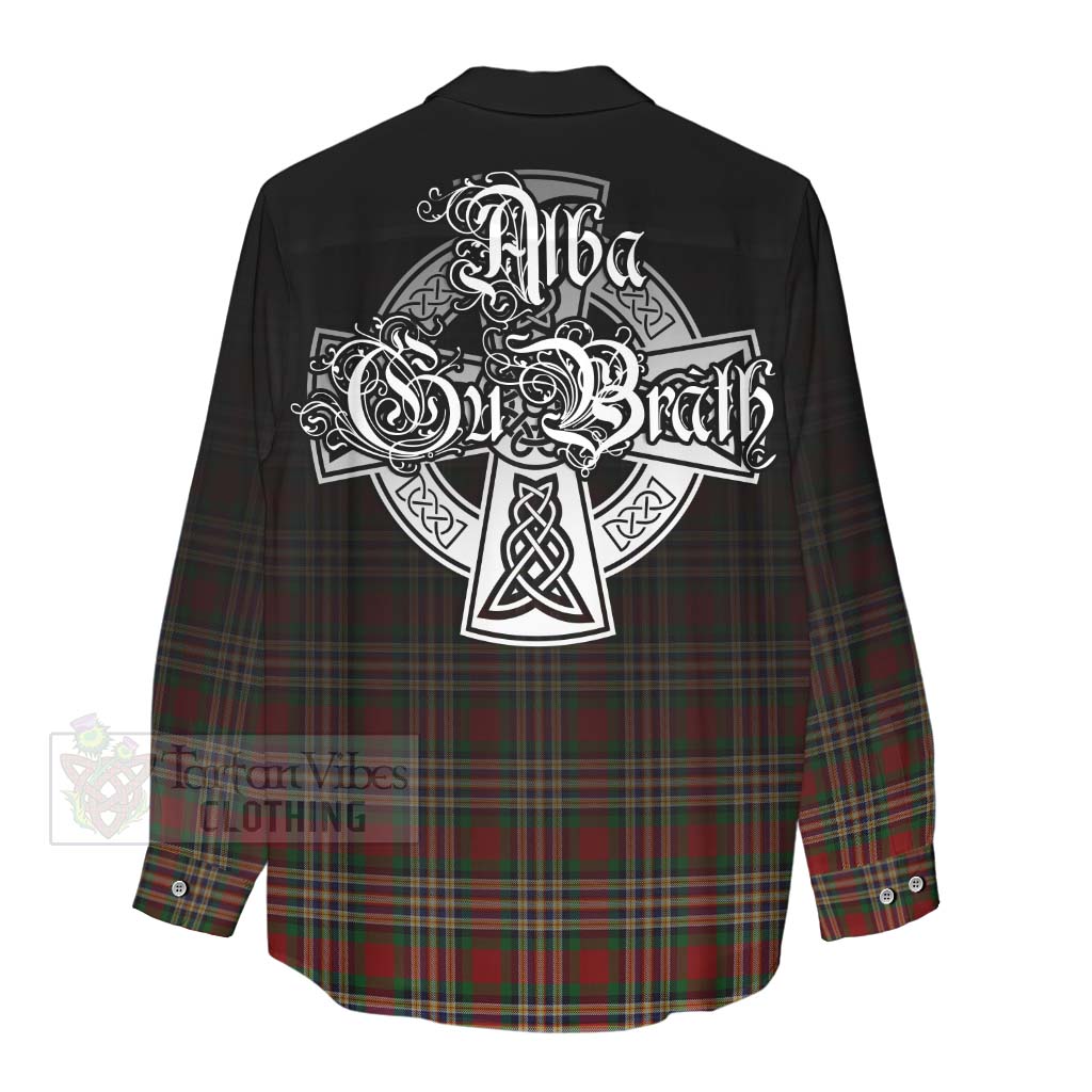 Tartan Vibes Clothing MacGill (MakGill) Tartan Women's Casual Shirt Featuring Alba Gu Brath Family Crest Celtic Inspired