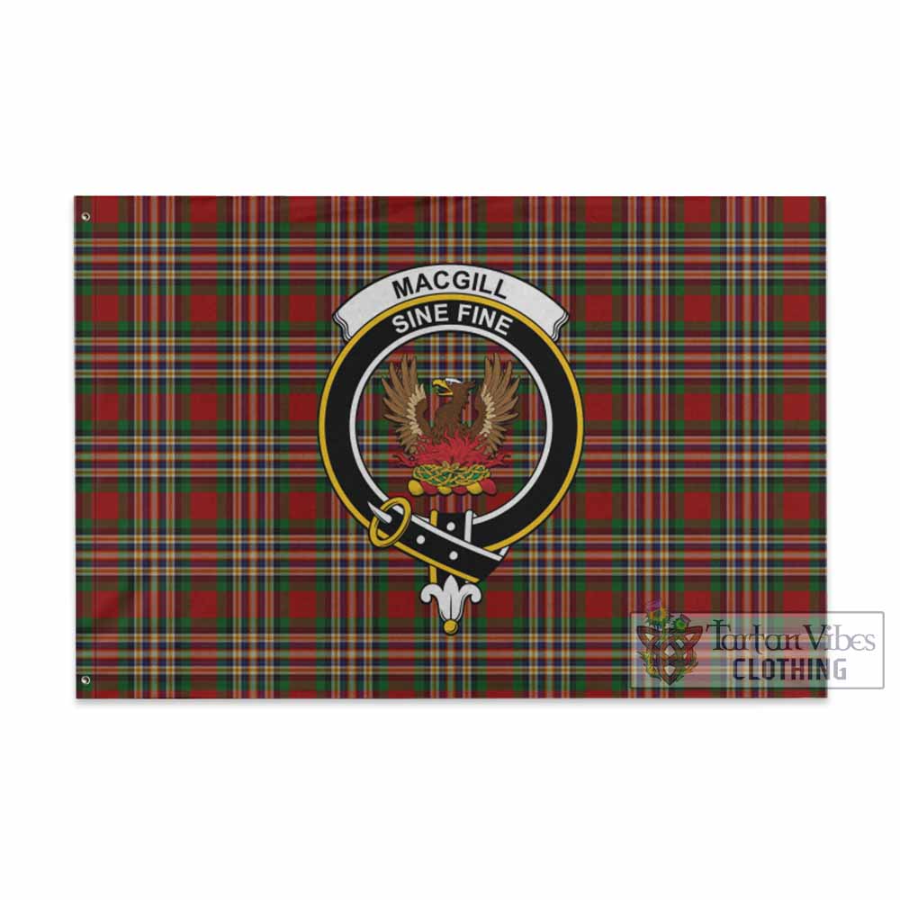 MacGill (MakGill) Tartan House Flag with Family Crest - Tartan Vibes Clothing
