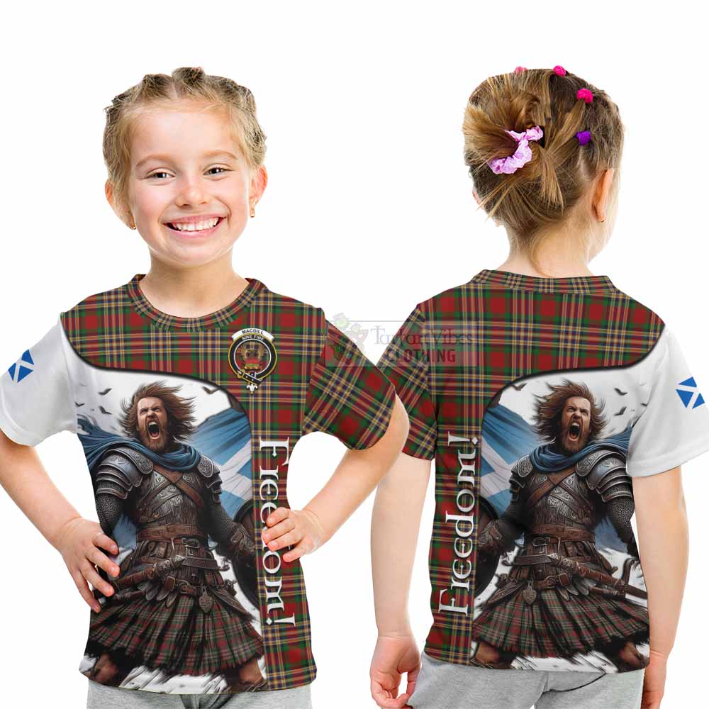 Tartan Vibes Clothing MacGill (MakGill) Crest Tartan Kid T-Shirt Inspired by the Freedom of Scottish Warrior