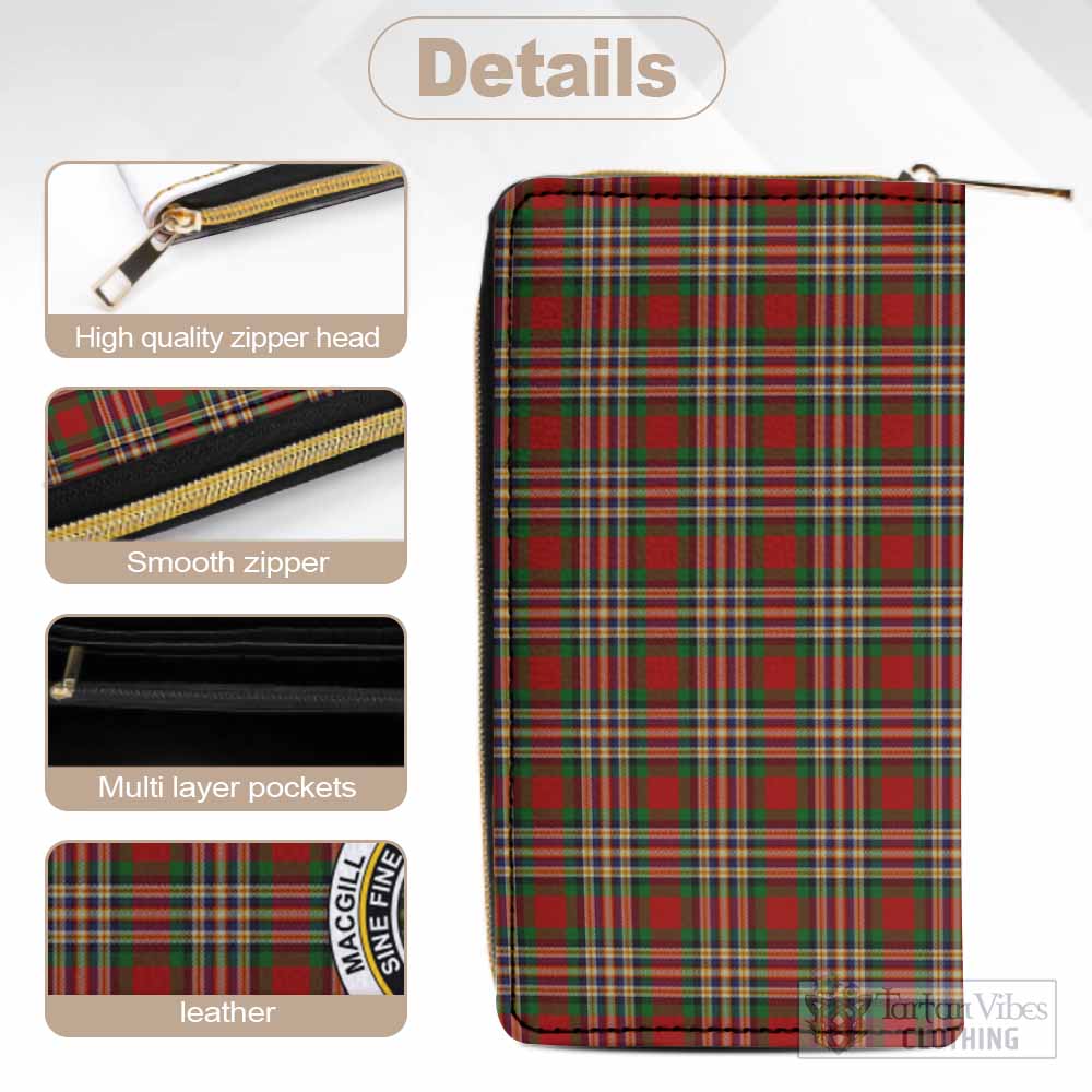 MacGill (MakGill) Tartan Women's Leather Wallet with Family Crest - Tartan Vibes Clothing