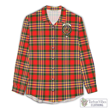 MacGill Modern Tartan Women's Casual Shirt with Family Crest