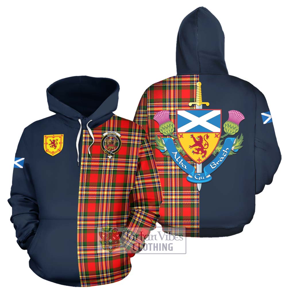 Tartan Vibes Clothing MacGill Modern Tartan Hoodie with Scottish Lion Royal Arm Half Style