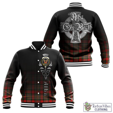 MacGill Modern Tartan Baseball Jacket Featuring Alba Gu Brath Family Crest Celtic Inspired