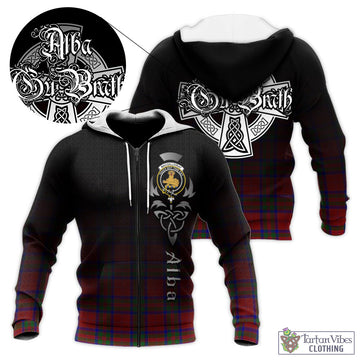 MacGillivray (McGillivray) Tartan Knitted Hoodie Featuring Alba Gu Brath Family Crest Celtic Inspired