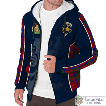 MacGillivray (McGillivray) Tartan Sherpa Hoodie with Family Crest and Lion Rampant Vibes Sport Style