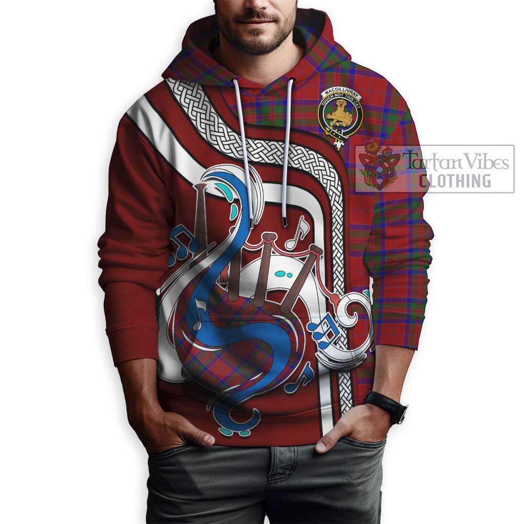 Tartan Vibes Clothing MacGillivray Tartan Hoodie with Epic Bagpipe Style