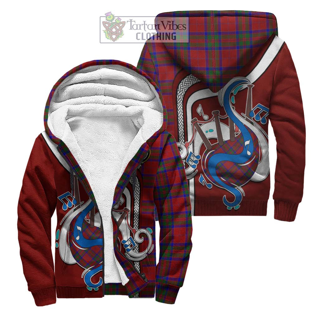 MacGillivray (McGillivray) Tartan Sherpa Hoodie with Epic Bagpipe Style Unisex S - Tartanvibesclothing Shop