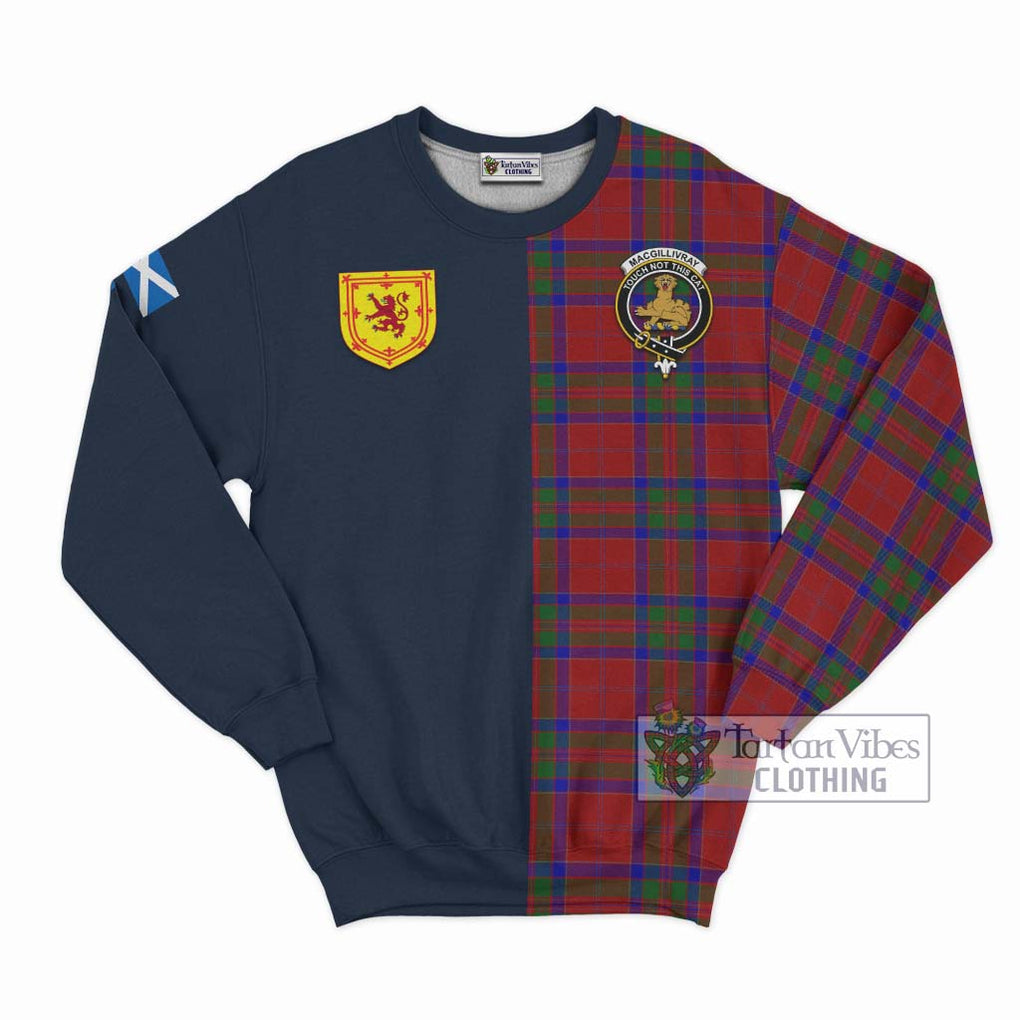 Tartan Vibes Clothing MacGillivray Tartan Sweatshirt with Scottish Lion Royal Arm Half Style