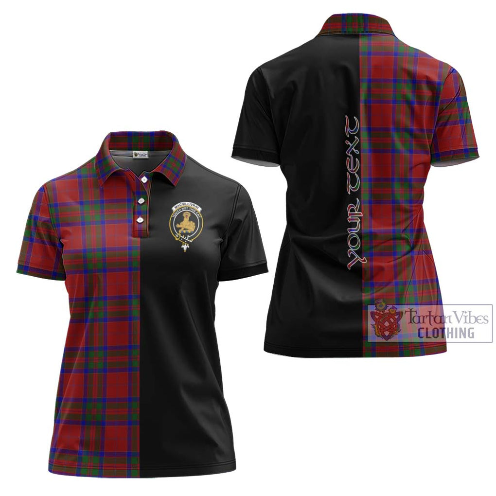 MacGillivray (McGillivray) Tartan Women's Polo Shirt with Family Crest and Half Of Me Style Women - Tartanvibesclothing Shop