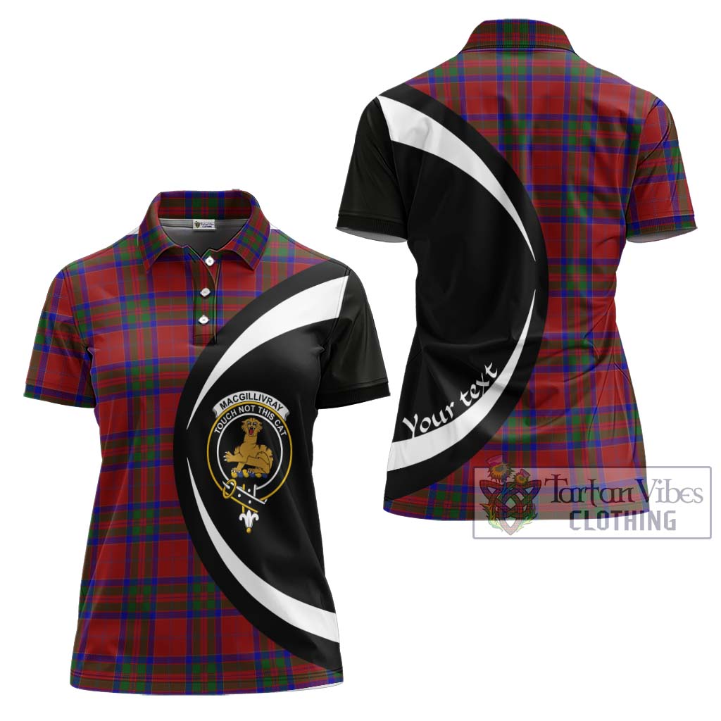 MacGillivray (McGillivray) Tartan Women's Polo Shirt with Family Crest Circle Style Women - Tartan Vibes Clothing