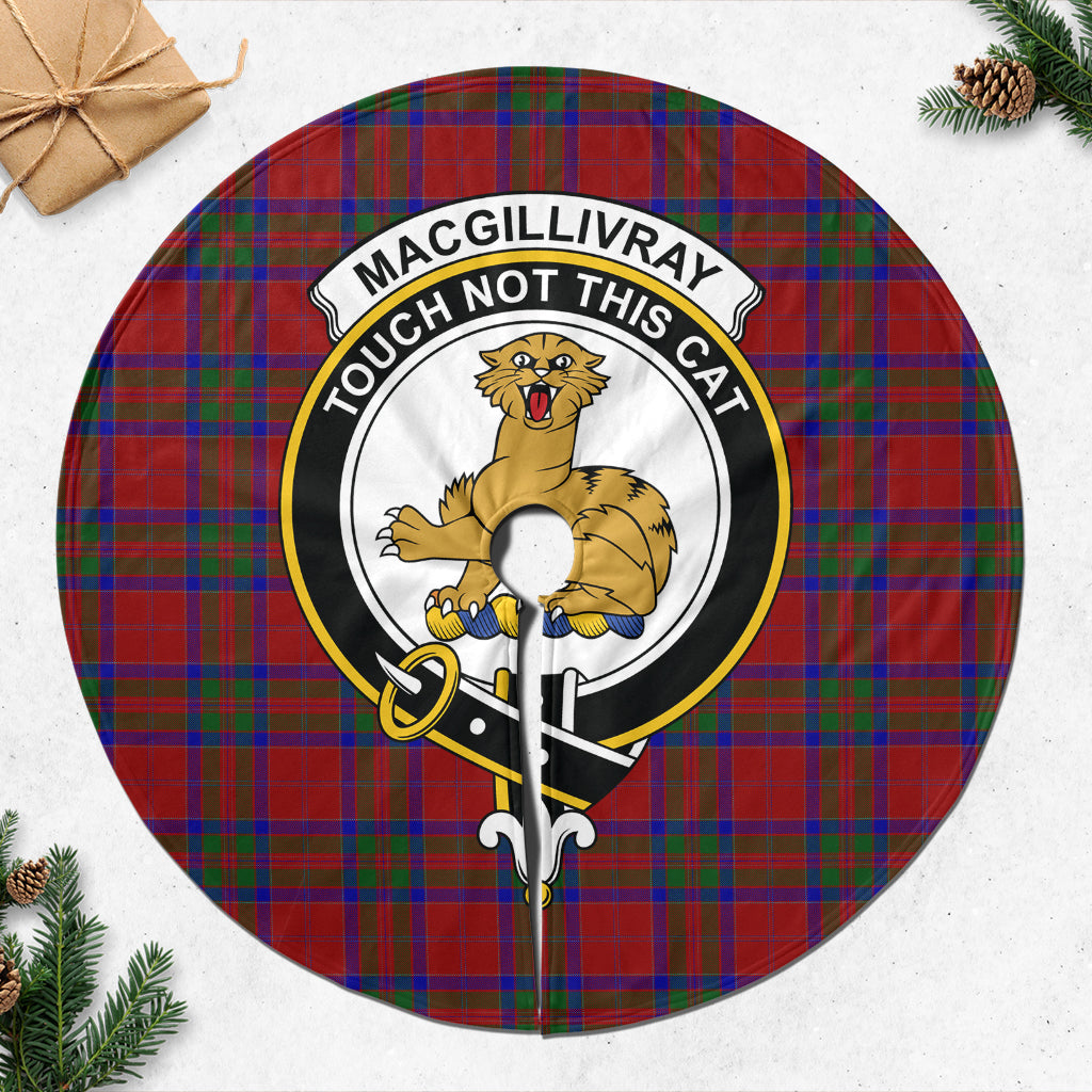 MacGillivray Tartan Christmas Tree Skirt with Family Crest - Tartanvibesclothing