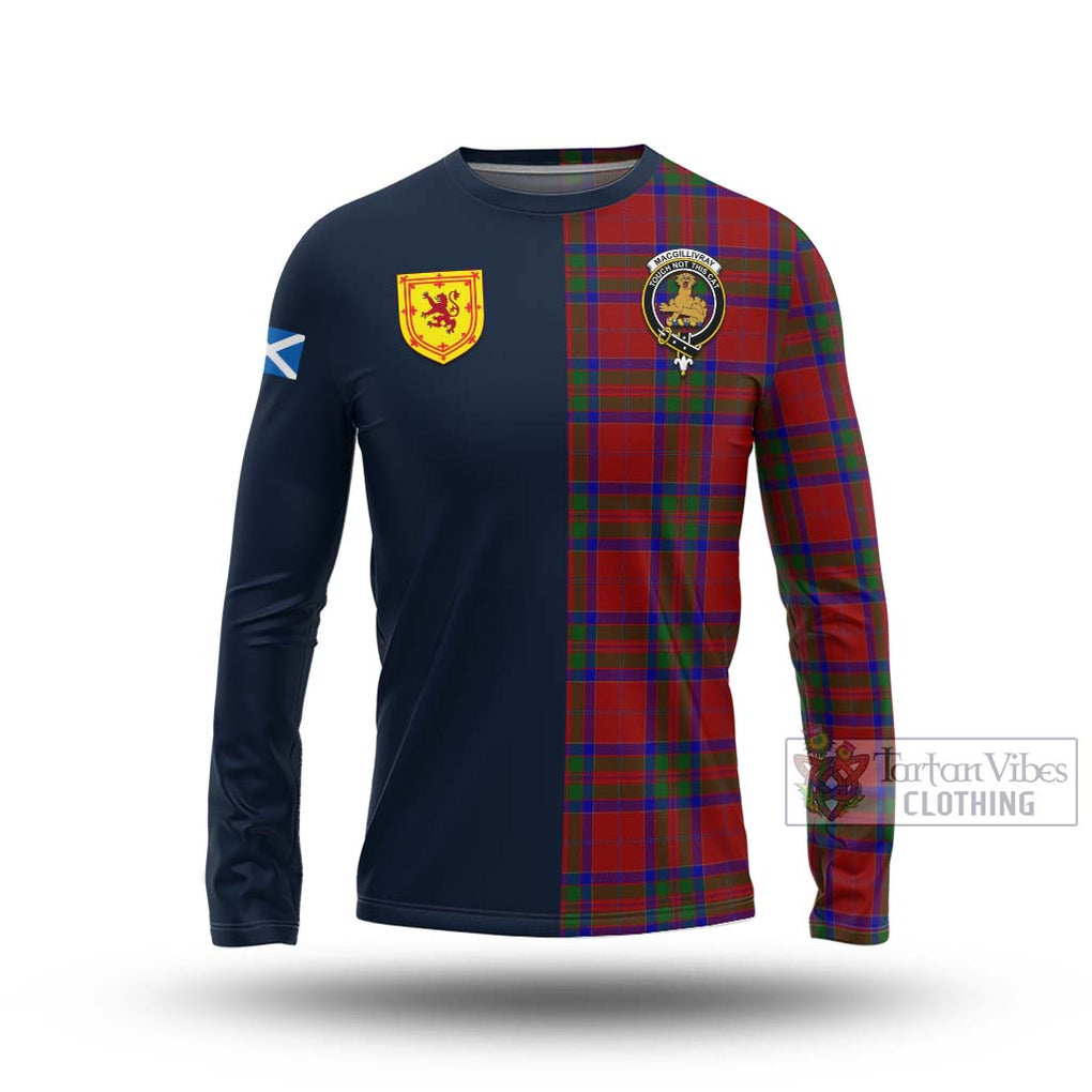 Tartan Vibes Clothing MacGillivray Tartan Long Sleeve T-Shirt with Scottish Lion Royal Arm Half Style