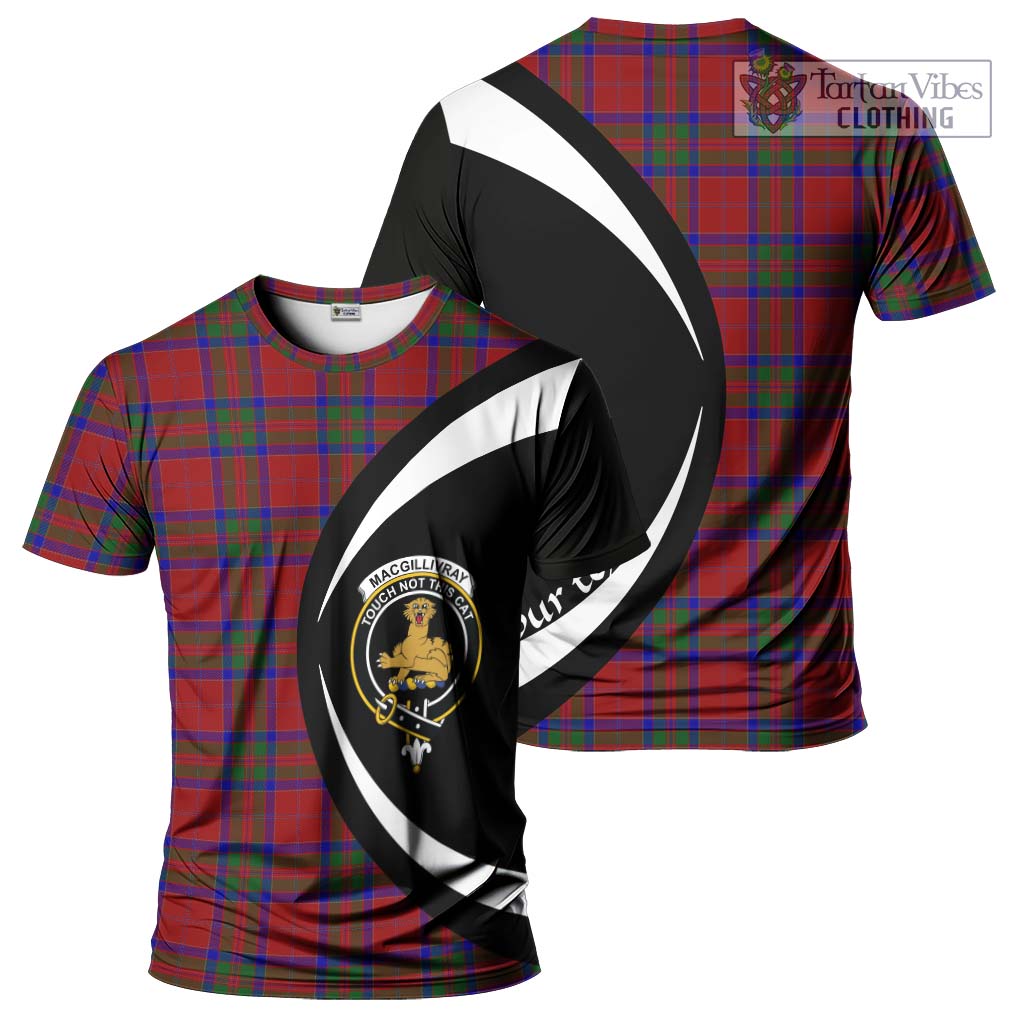 Tartan Vibes Clothing MacGillivray Tartan T-Shirt with Family Crest Circle Style