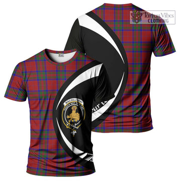 MacGillivray (McGillivray) Tartan T-Shirt with Family Crest Circle Style