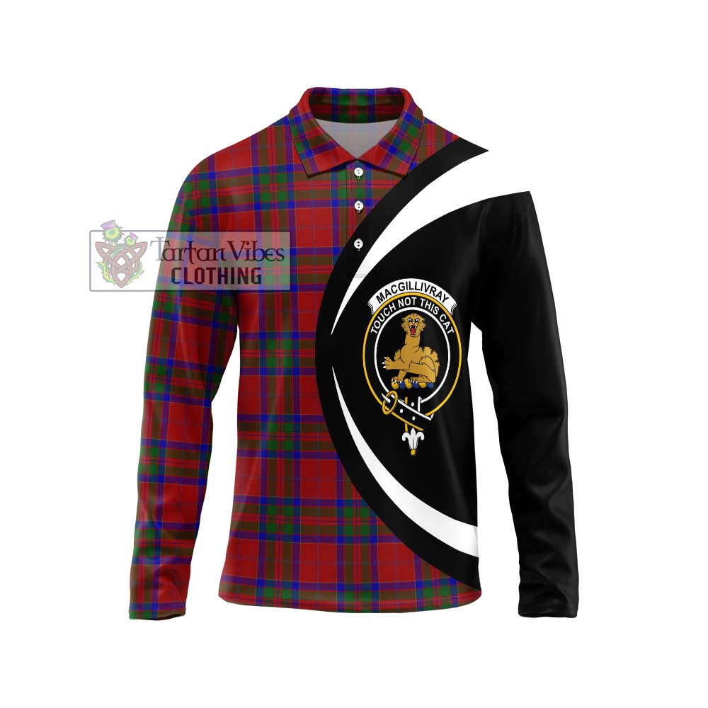 MacGillivray (McGillivray) Tartan Long Sleeve Polo Shirt with Family Crest Circle Style Unisex - Tartan Vibes Clothing