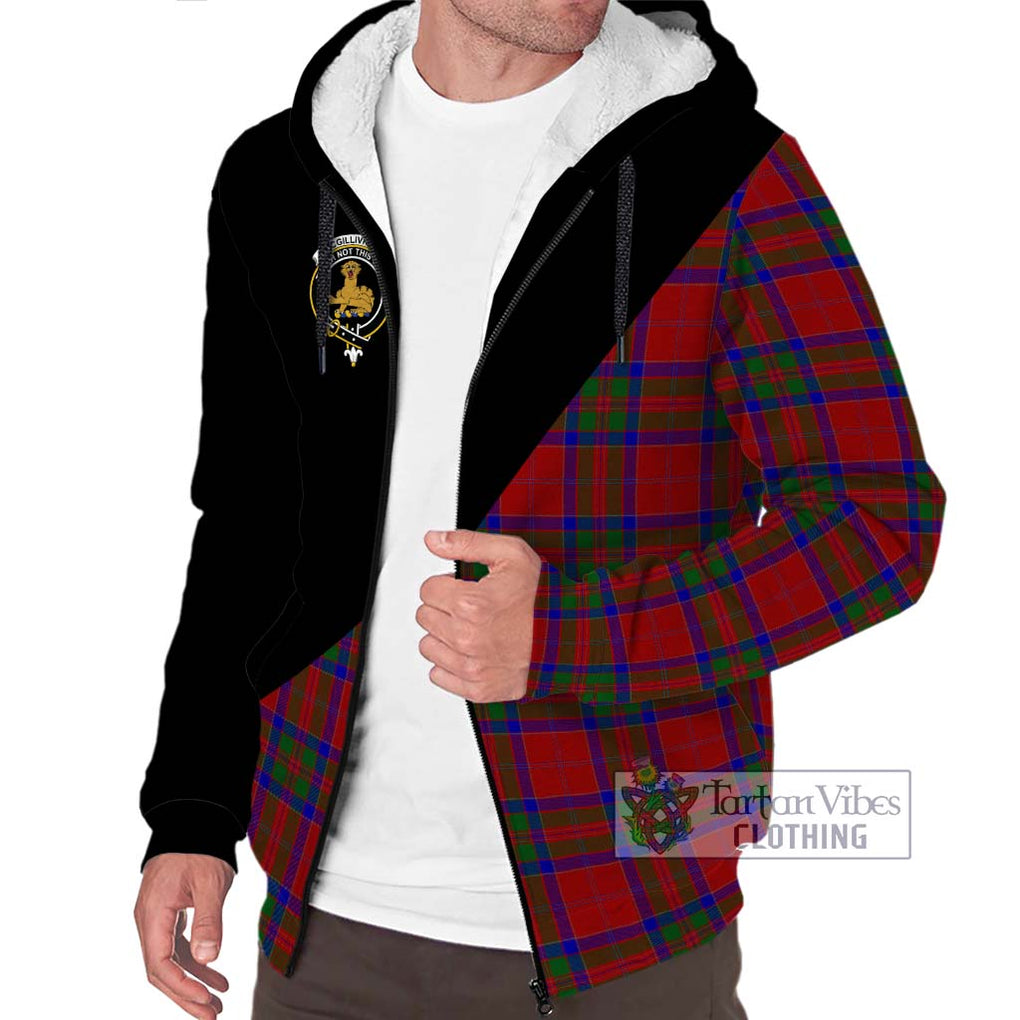 MacGillivray (McGillivray) Tartan Sherpa Hoodie with Family Crest and Military Logo Style Unisex S - Tartanvibesclothing Shop