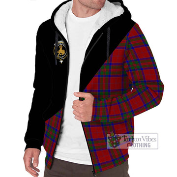 MacGillivray (McGillivray) Tartan Sherpa Hoodie with Family Crest and Military Logo Style