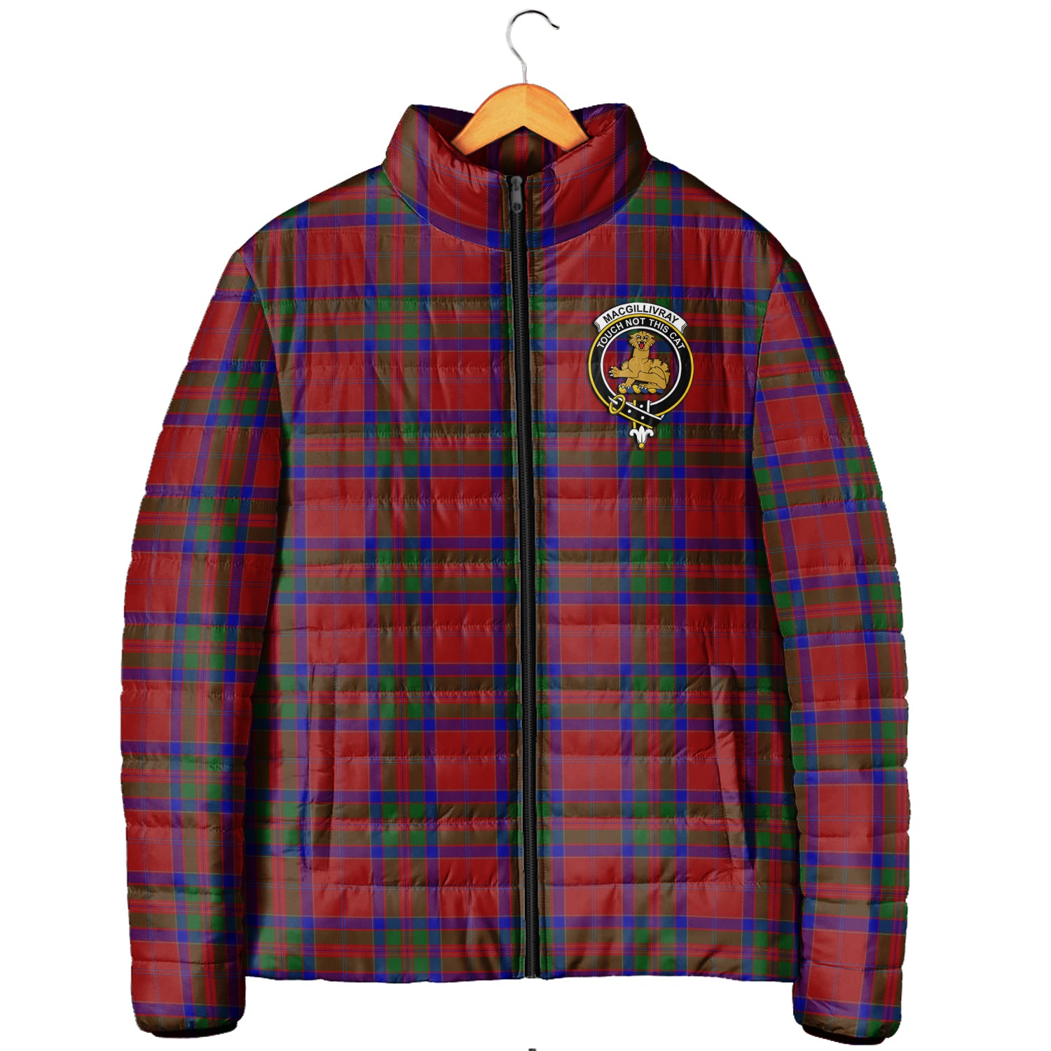 MacGillivray (McGillivray) Tartan Padded Jacket with Family Crest Men's Padded Jacket - Tartan Vibes Clothing