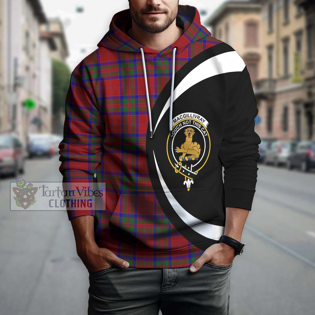 Tartan Vibes Clothing MacGillivray Tartan Hoodie with Family Crest Circle Style