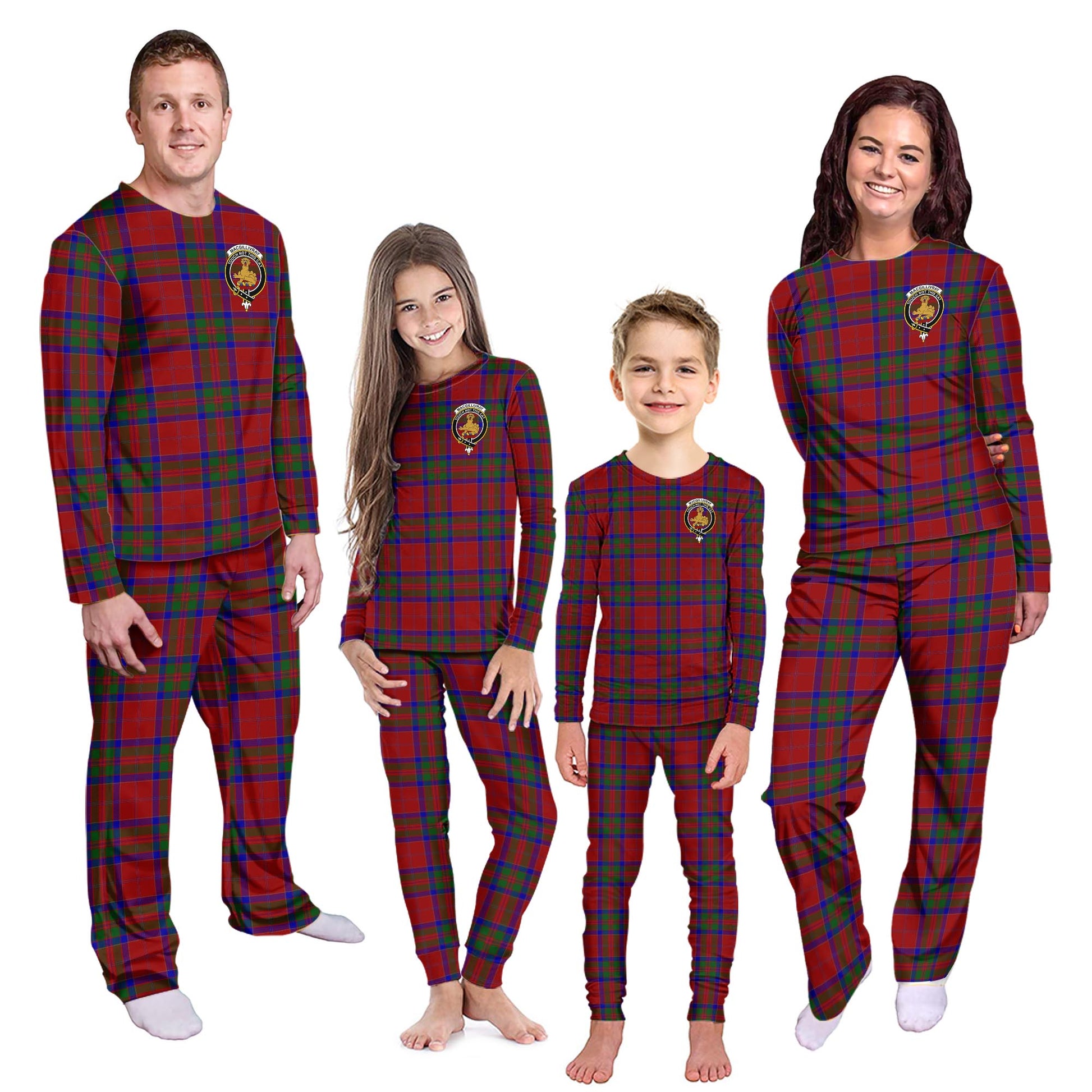 MacGillivray Tartan Pajamas Family Set with Family Crest - Tartanvibesclothing