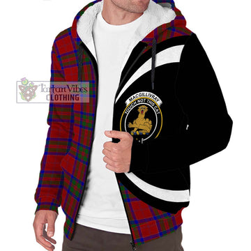 MacGillivray (McGillivray) Tartan Sherpa Hoodie with Family Crest Circle Style