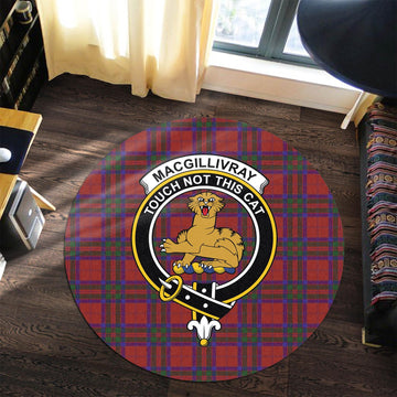 MacGillivray (McGillivray) Tartan Round Rug with Family Crest