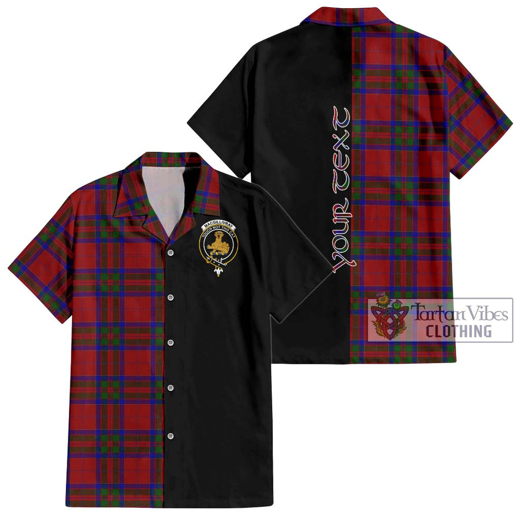 MacGillivray (McGillivray) Tartan Short Sleeve Button Shirt with Family Crest and Half Of Me Style Kid - Tartanvibesclothing Shop