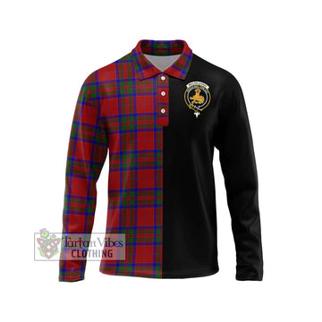 MacGillivray (McGillivray) Tartan Long Sleeve Polo Shirt with Family Crest and Half Of Me Style