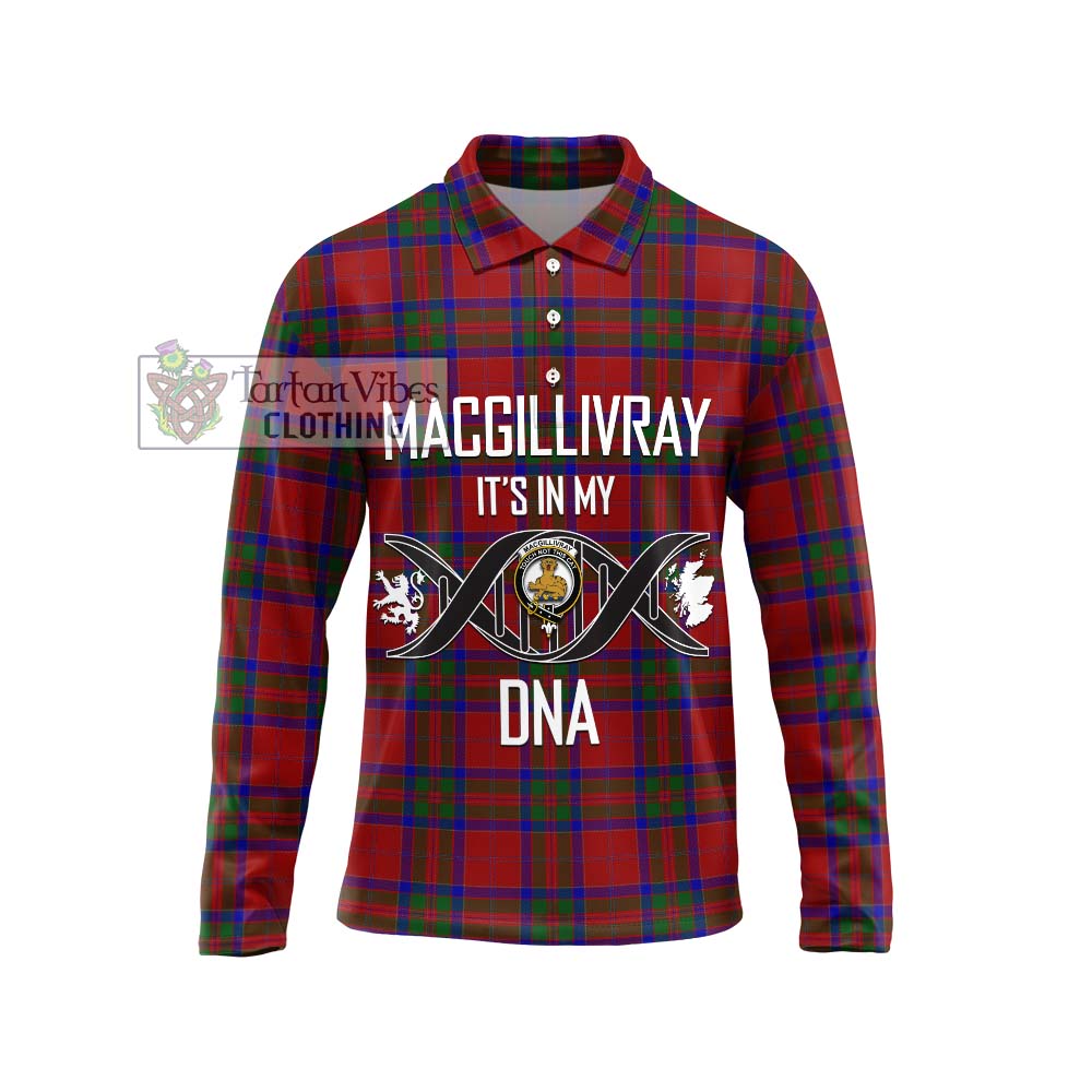 MacGillivray (McGillivray) Tartan Long Sleeve Polo Shirt with Family Crest DNA In Me Style Unisex - Tartanvibesclothing Shop