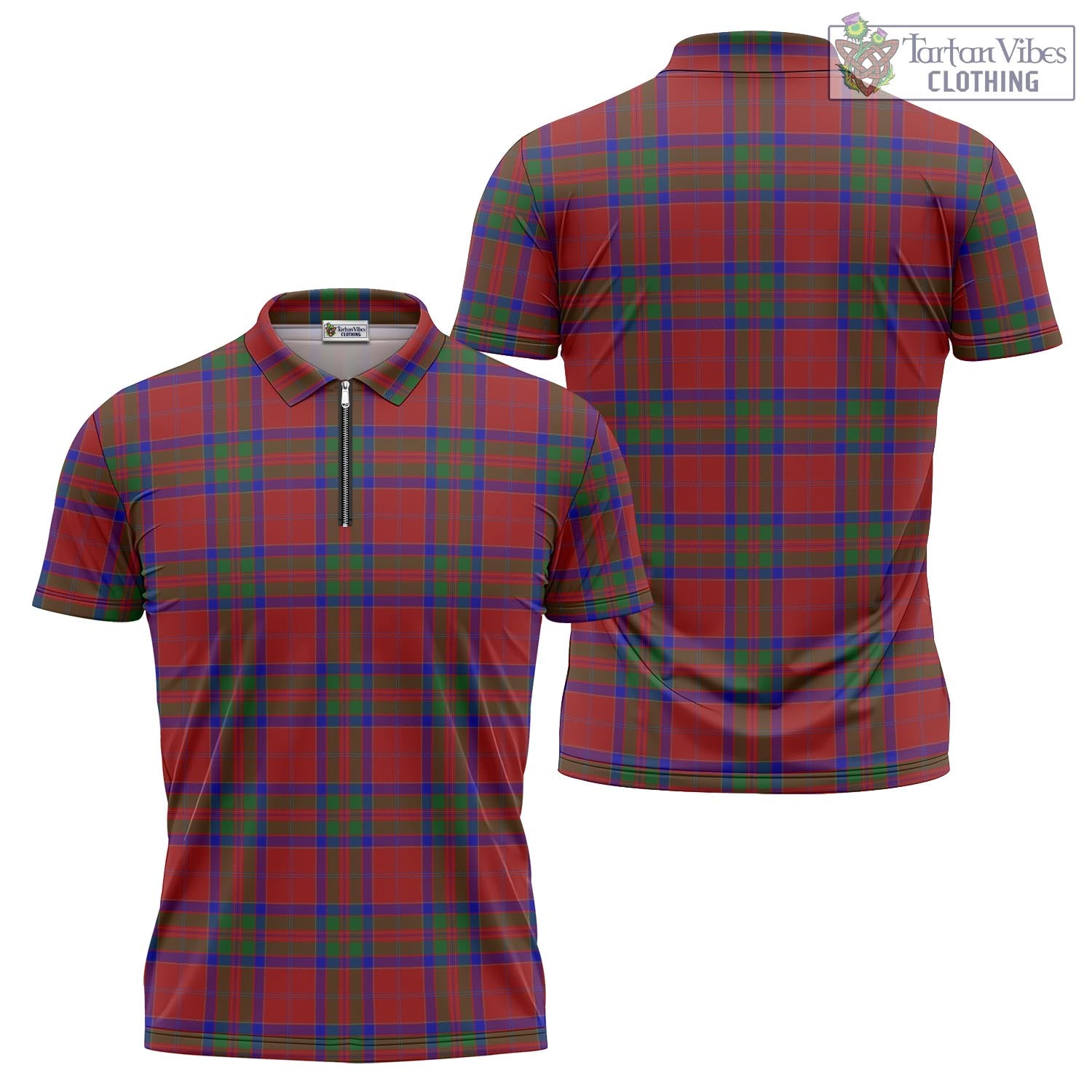 Tartan Vibes Clothing MacGillivray Tartan Zipper Polo Shirt