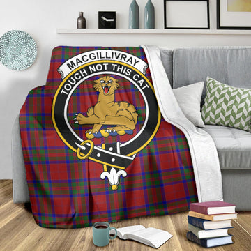 MacGillivray (McGillivray) Tartan Blanket with Family Crest