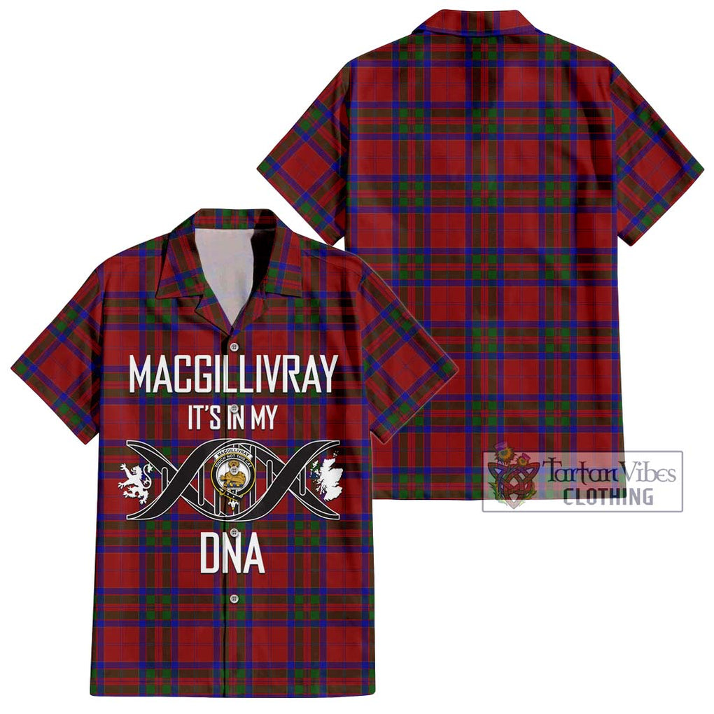 MacGillivray (McGillivray) Tartan Short Sleeve Button Shirt with Family Crest DNA In Me Style Kid - Tartanvibesclothing Shop