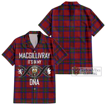 MacGillivray (McGillivray) Tartan Short Sleeve Button Shirt with Family Crest DNA In Me Style