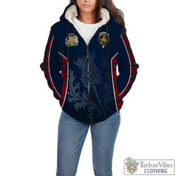 MacGillivray (McGillivray) Tartan Sherpa Hoodie with Family Crest and Scottish Thistle Vibes Sport Style