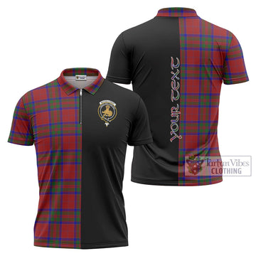 MacGillivray (McGillivray) Tartan Zipper Polo Shirt with Family Crest and Half Of Me Style