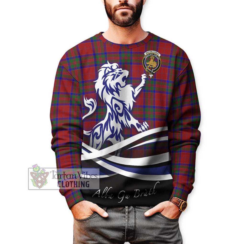 MacGillivray (McGillivray) Tartan Sweatshirt with Alba Gu Brath Regal Lion Emblem Unisex - Tartanvibesclothing Shop