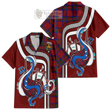 MacGillivray (McGillivray) Tartan Short Sleeve Button Shirt with Epic Bagpipe Style