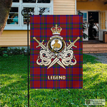 MacGillivray (McGillivray) Tartan Flag with Clan Crest and the Golden Sword of Courageous Legacy