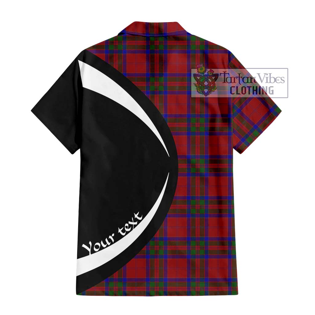 MacGillivray (McGillivray) Tartan Short Sleeve Button Up with Family Crest Circle Style - Tartan Vibes Clothing