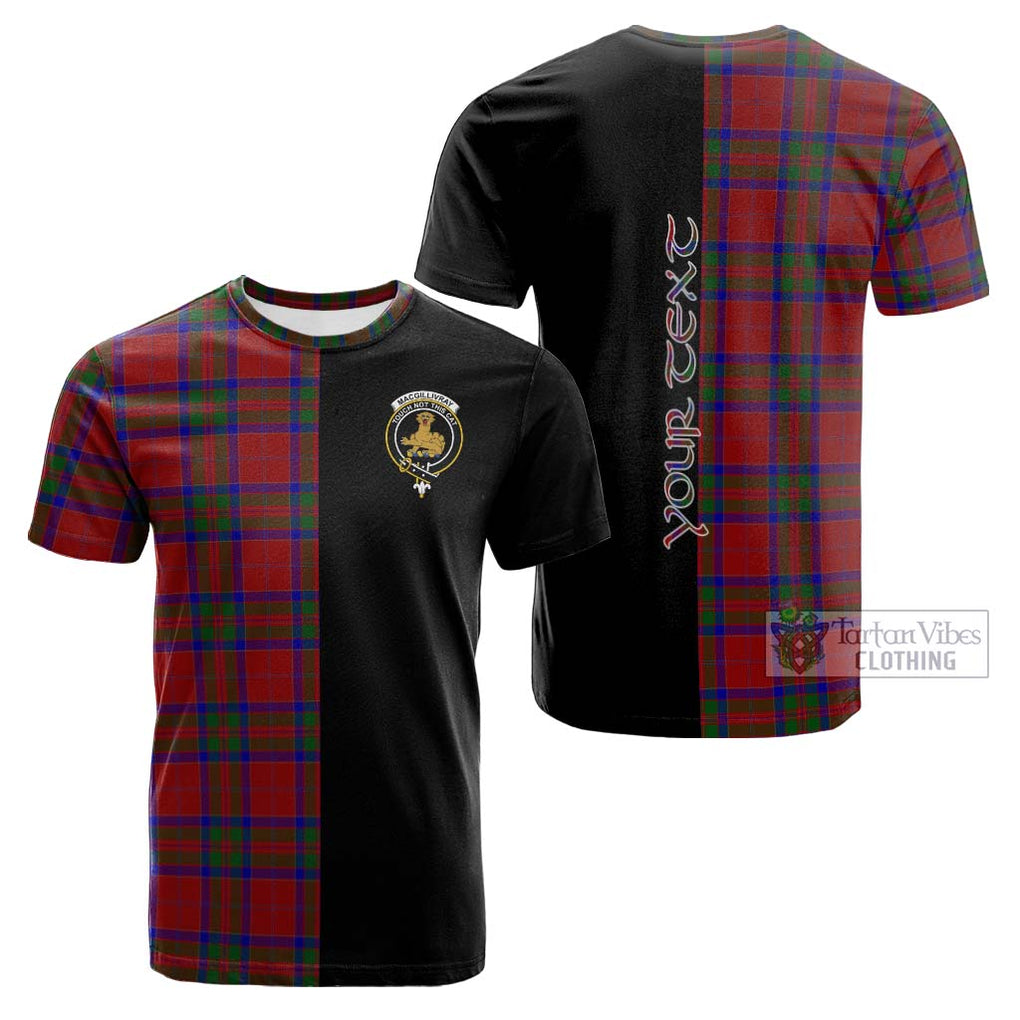 Tartan Vibes Clothing MacGillivray Tartan Cotton T-shirt with Family Crest and Half Of Me Style