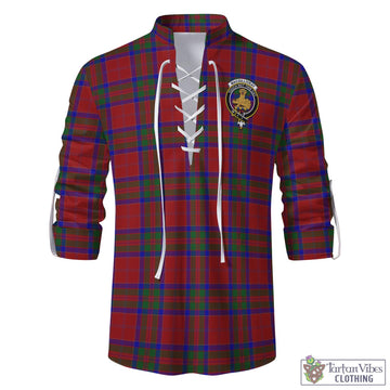 MacGillivray (McGillivray) Tartan Men's Scottish Traditional Jacobite Ghillie Kilt Shirt with Family Crest