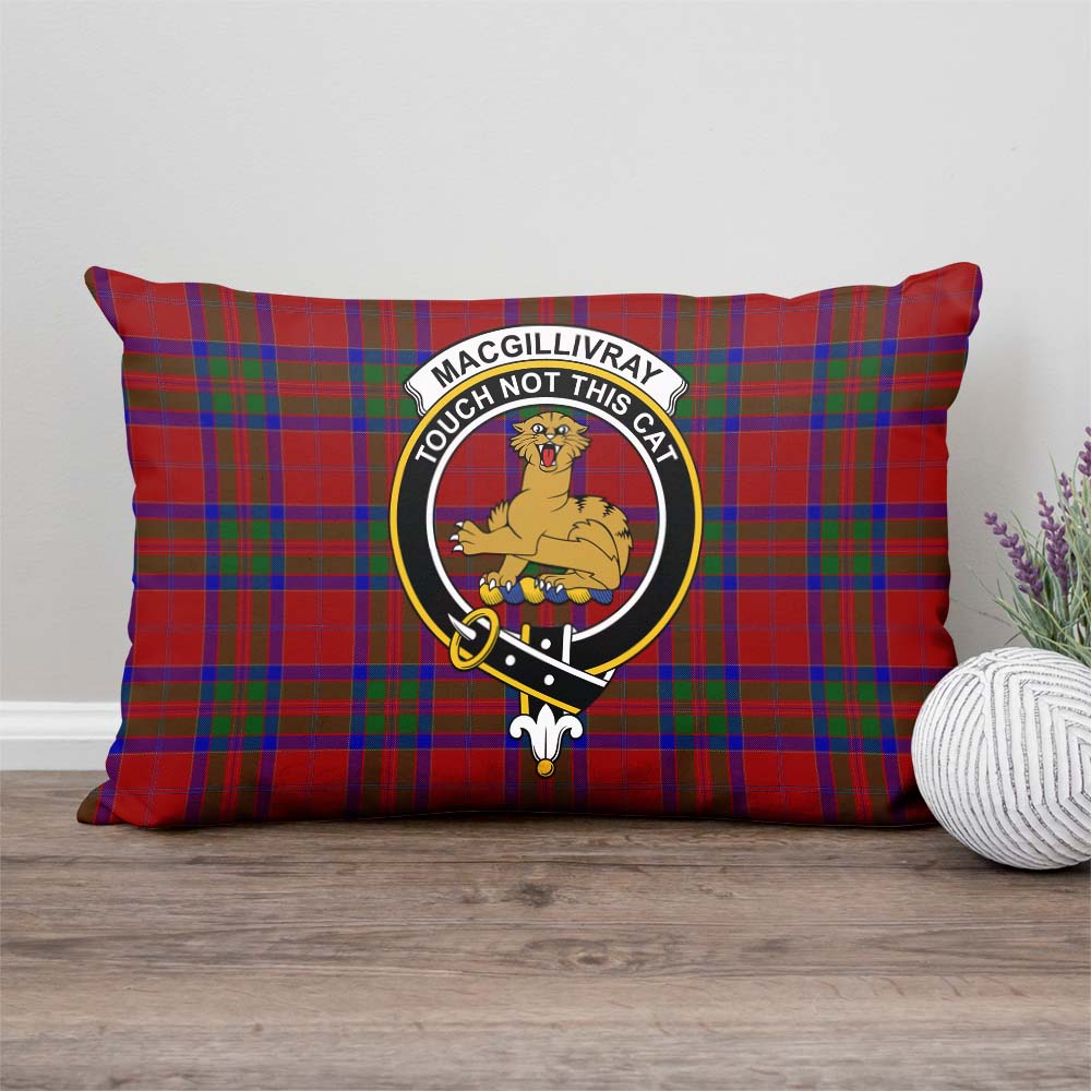 MacGillivray Tartan Pillow Cover with Family Crest Rectangle Pillow Cover - Tartanvibesclothing