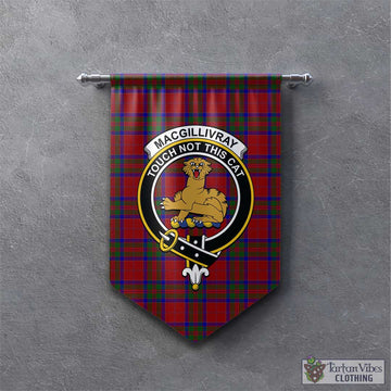 MacGillivray (McGillivray) Tartan Gonfalon, Tartan Banner with Family Crest