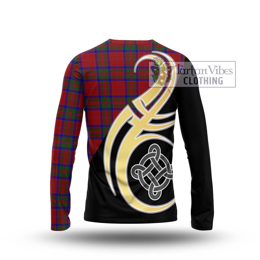 MacGillivray (McGillivray) Tartan Long Sleeve T-Shirt with Family Crest and Celtic Symbol Style - Tartan Vibes Clothing