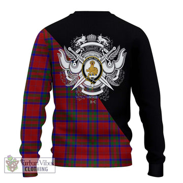 MacGillivray (McGillivray) Tartan Ugly Sweater with Family Crest and Military Logo Style