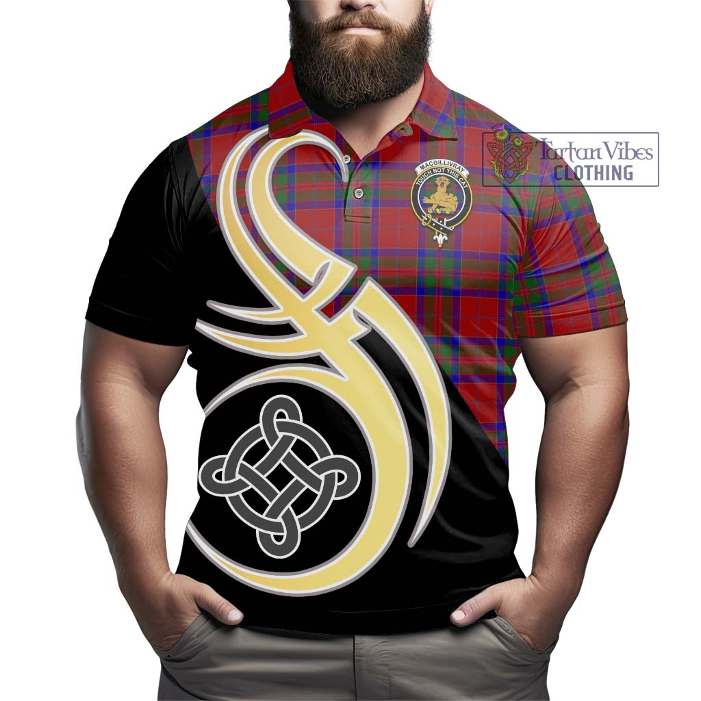 MacGillivray (McGillivray) Tartan Polo Shirt with Family Crest and Celtic Symbol Style - Tartan Vibes Clothing