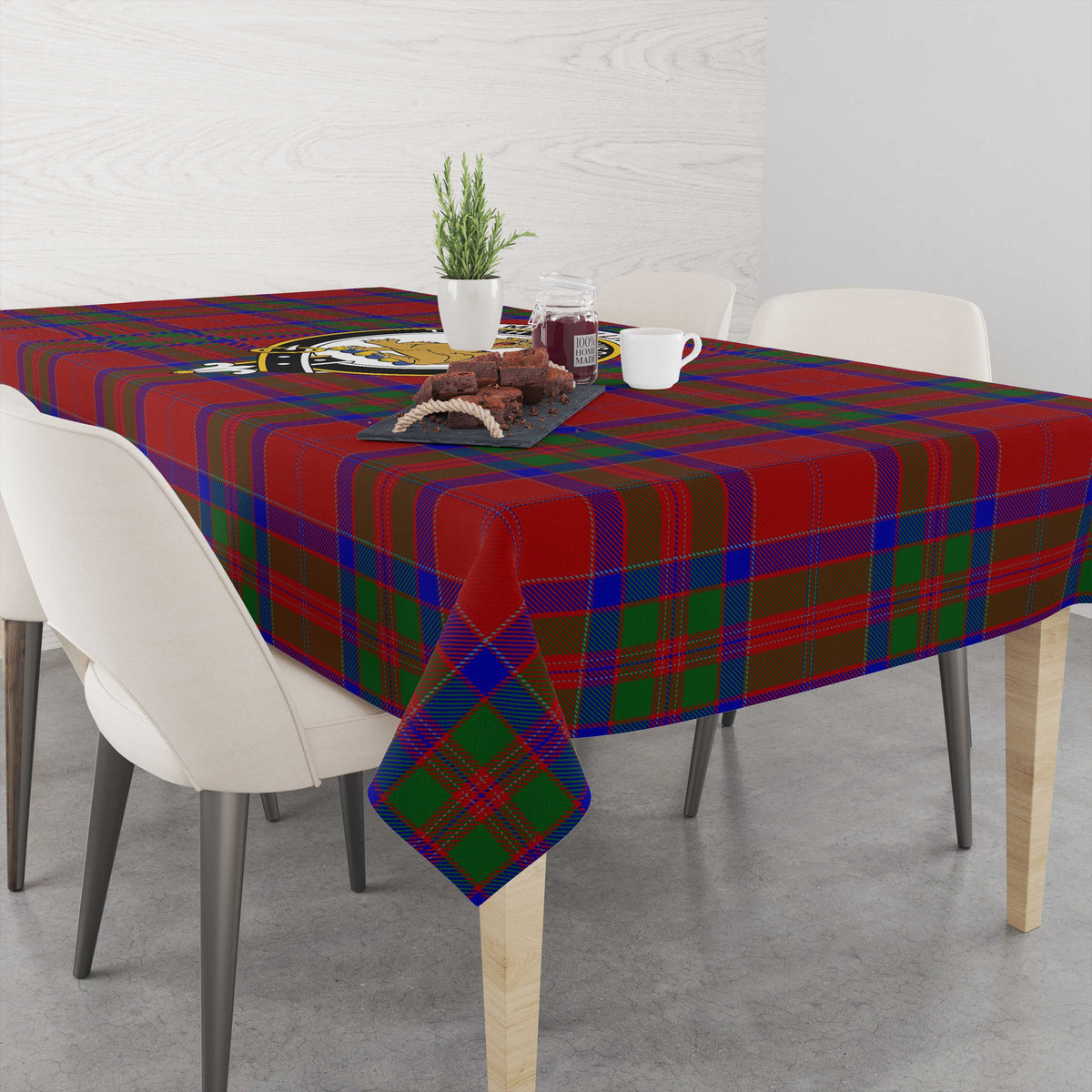 MacGillivray (McGillivray) Tartan Tablecloth with Family Crest M 39.4"x59"(100x150cm) - Tartan Vibes Clothing