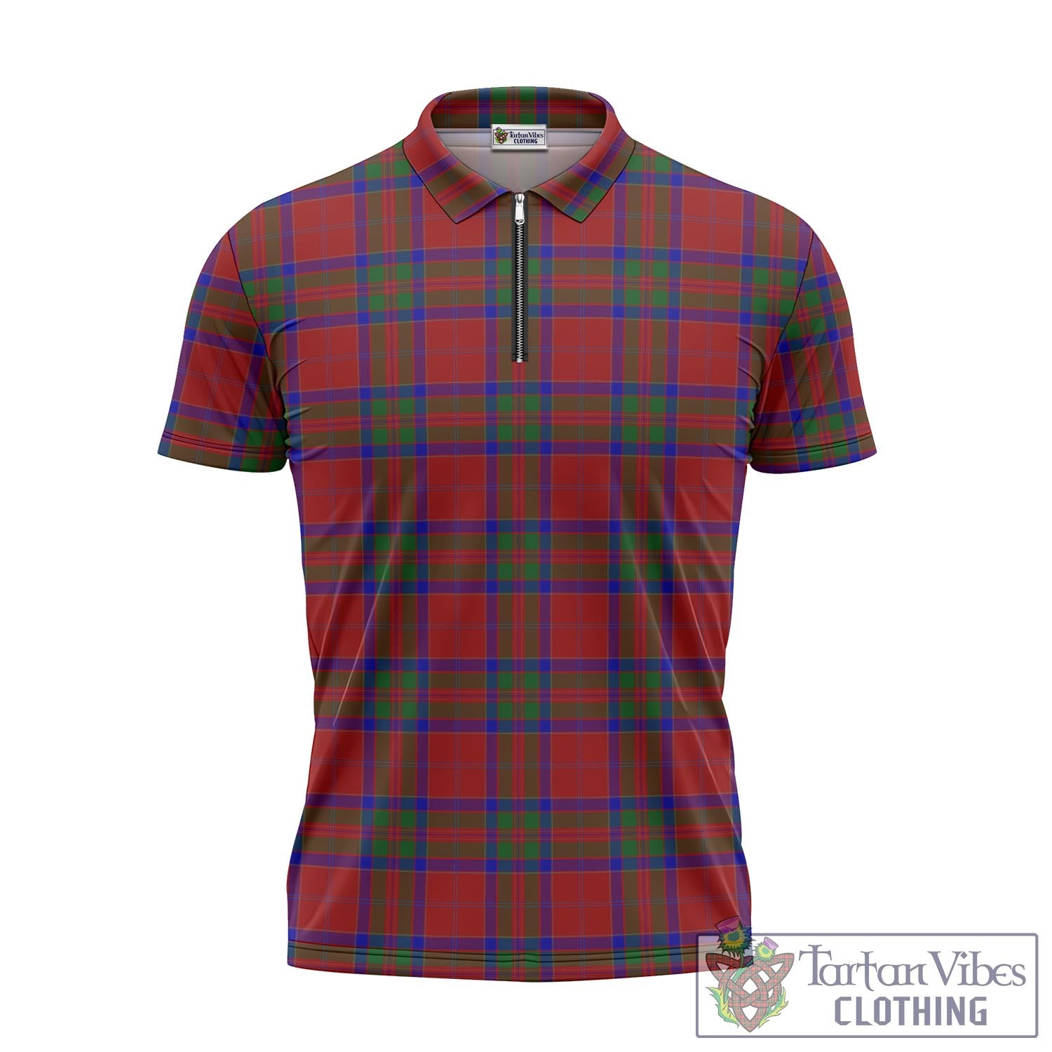 Tartan Vibes Clothing MacGillivray Tartan Zipper Polo Shirt